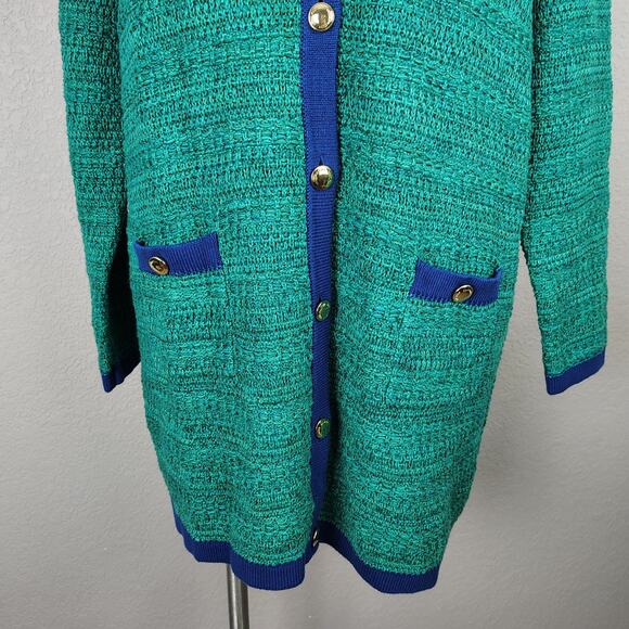 Lilly Pulitzer Tannery Sweater (Sweater Only) Cardigan Green Blue Size XL NEW - Picture 12 of 16